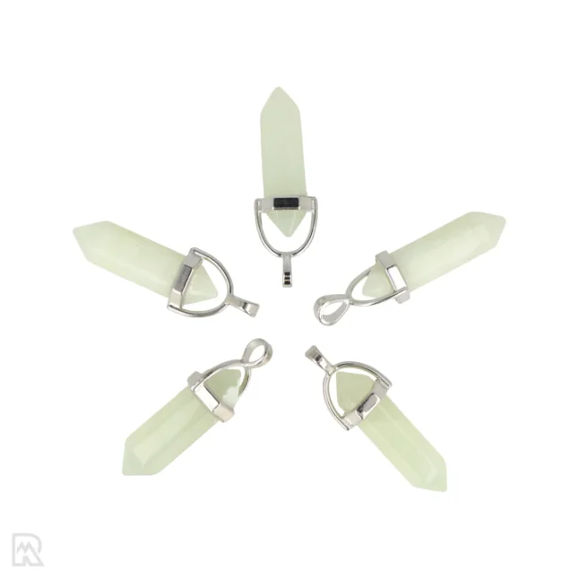 Serpentijn - New Jade Dubbeleinder Hanger | 3,2 cm