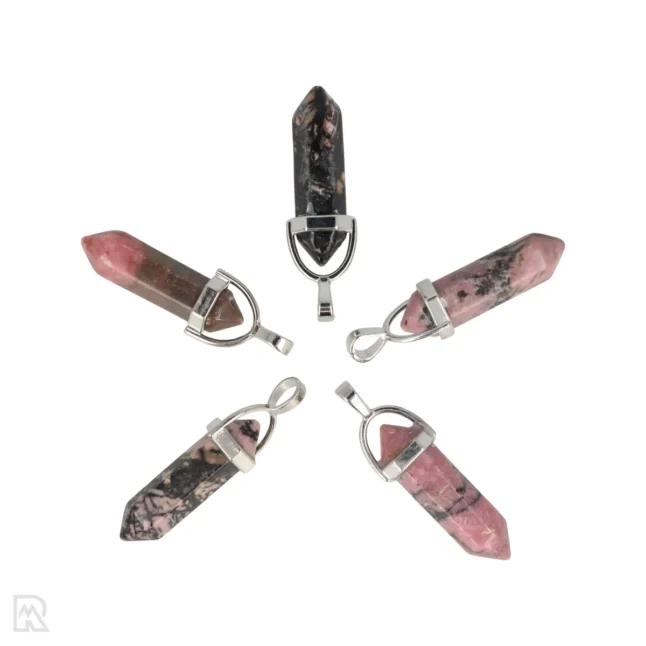 Rhodoniet Dubbeleinder Hanger | 3,2 cm