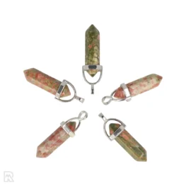 5466 unakite double cylinder pendant 1