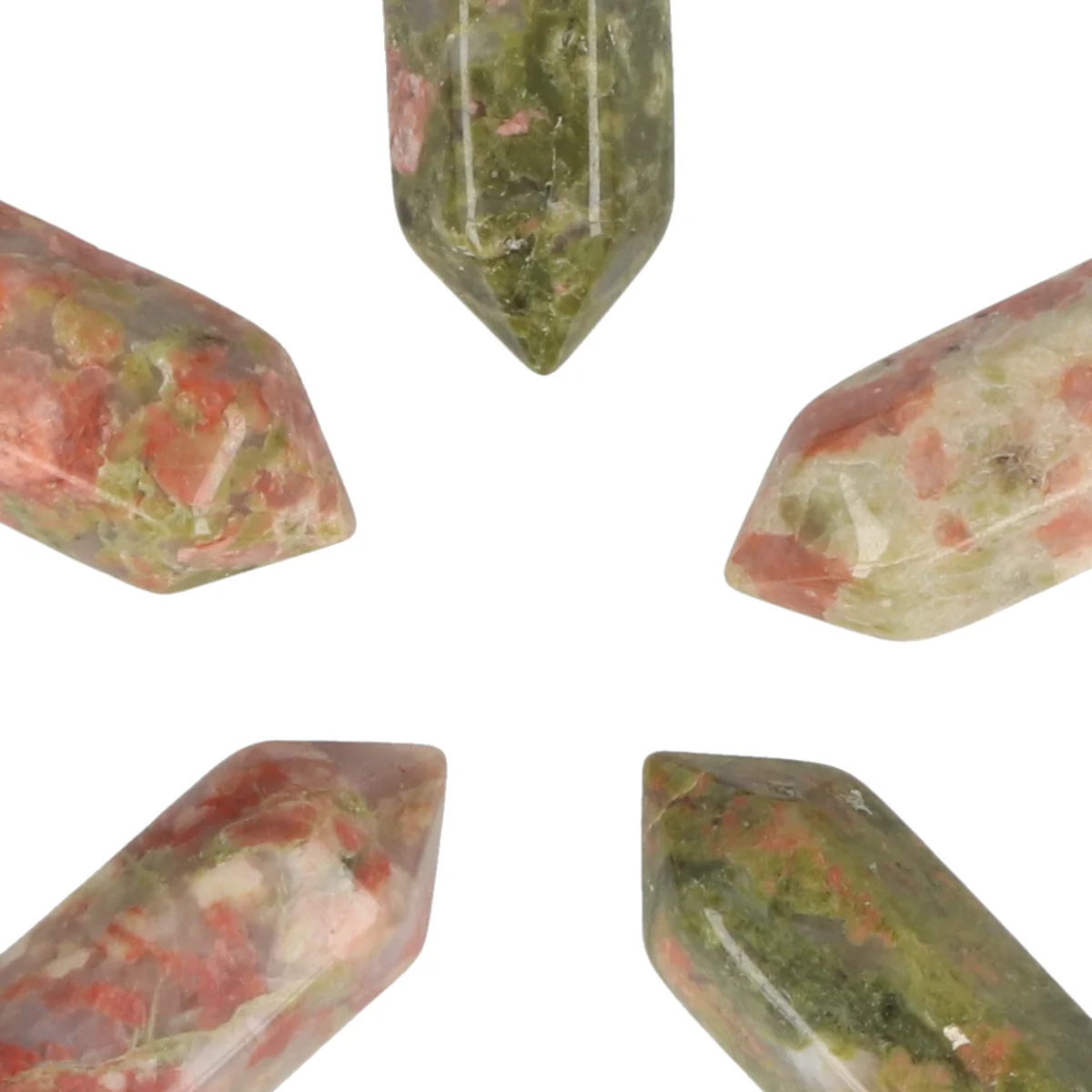 5466 unakite double cylinder pendant zoom