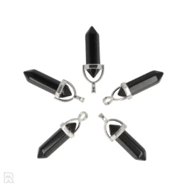 5469 black obsidian double cylinder pendant 1