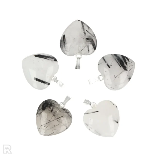 Toermalijnkwarts Hart Hanger | 2 cm
