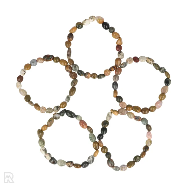 Oceaan Jaspis Trommelsteen Armband
