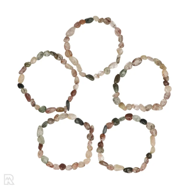 Rutielkwarts Trommelsteen Armband