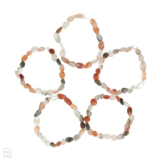 Kwarts Mix Trommelsteen Armband