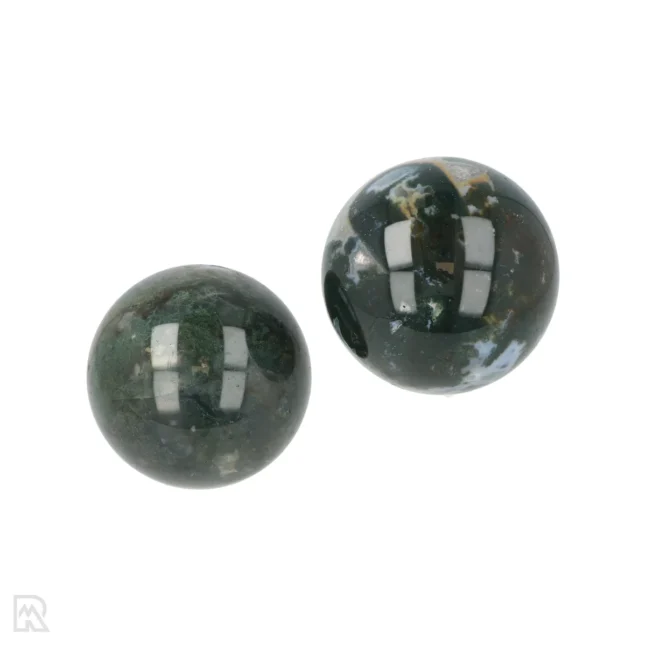 Moss agate Spheres from India with item number 18255