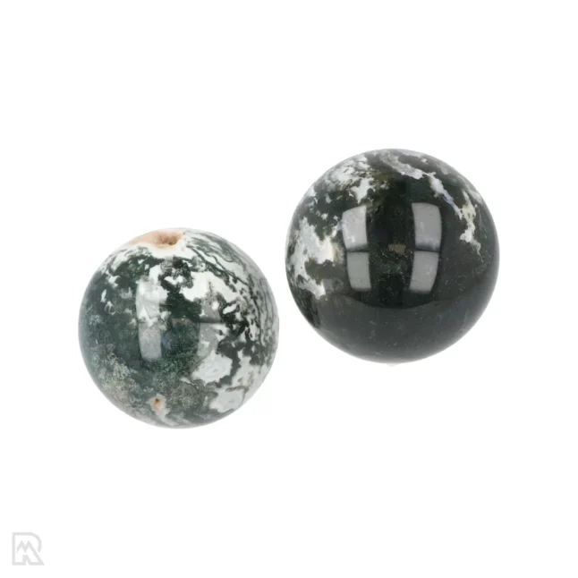 Moss agate Spheres from India with item number 18280