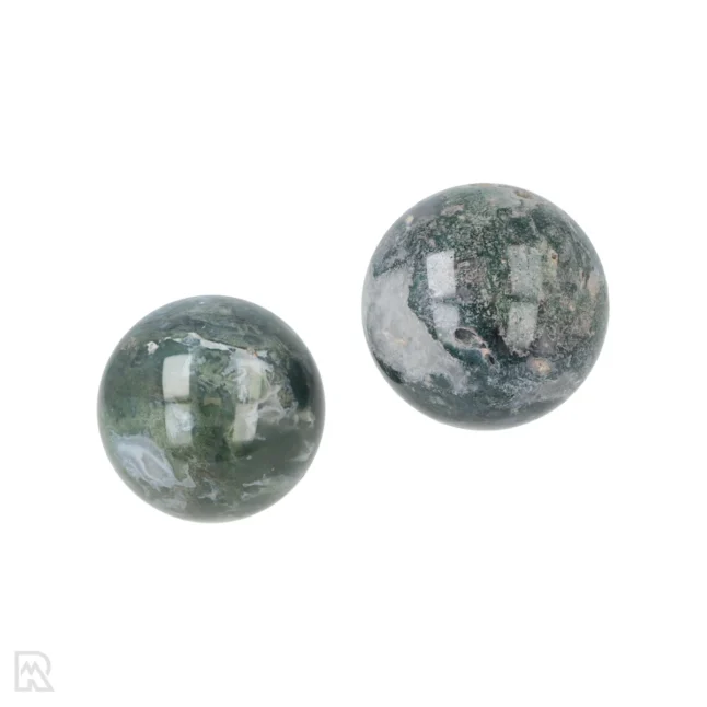 Moss agate Spheres from India with item number 18289