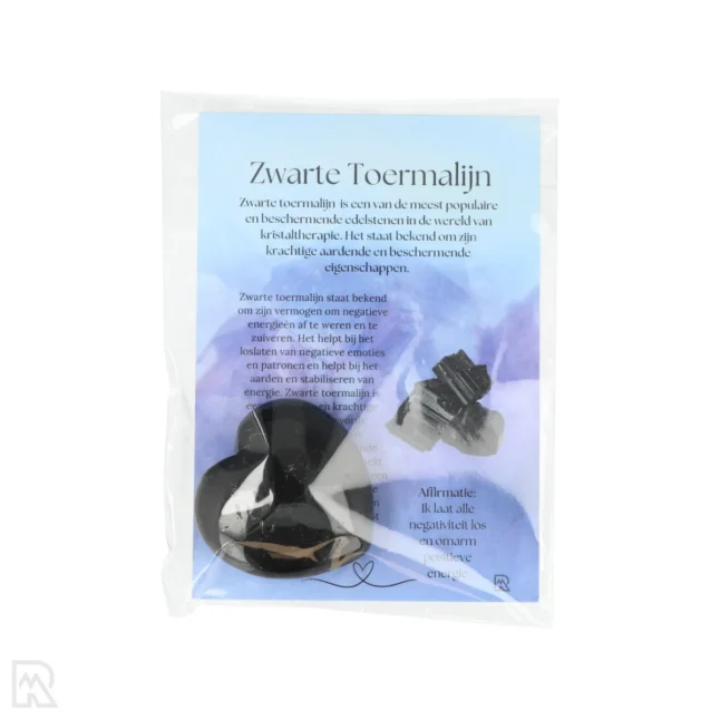 Zwarte Toermalijn Verkoopzakje - Hart - Afbeelding 2
