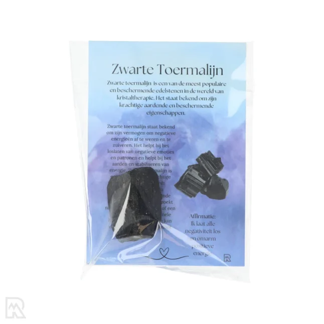 Zwarte Toermalijn Verkoopzakje - Ruw - Afbeelding 2