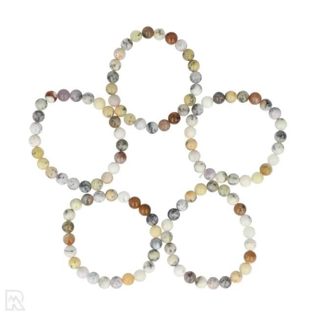 Dendriet Agaat Kogelarmband | 8 mm