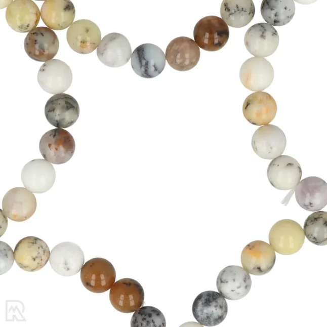 Dendriet Agaat Kogelarmband | 8 mm - Afbeelding 2