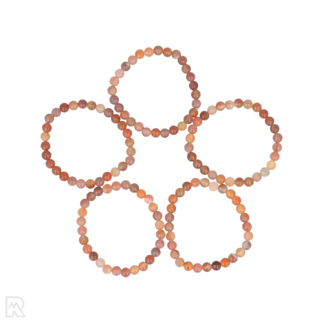 Carneool Kogelarmband 6 mm | Opruiming