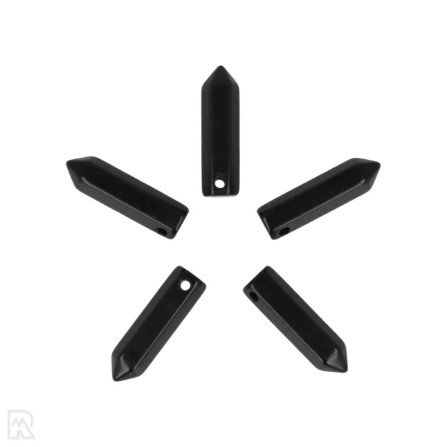 Schwarzer Obsidian Pierced Point-Anhänger