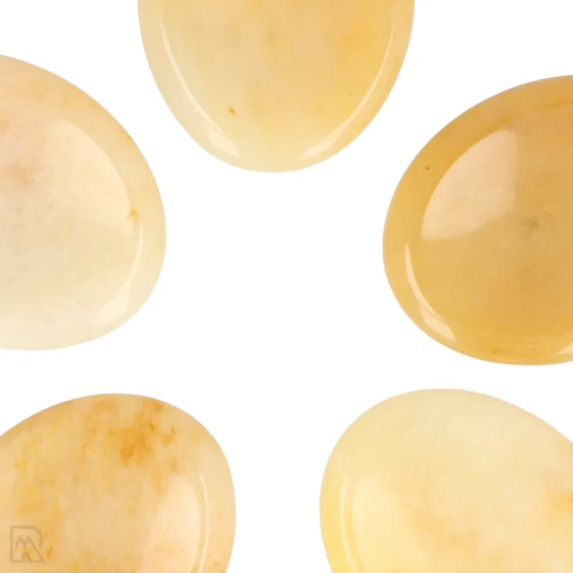 Gele Aventurijn Worry Stone | Ovaal – Bild 2
