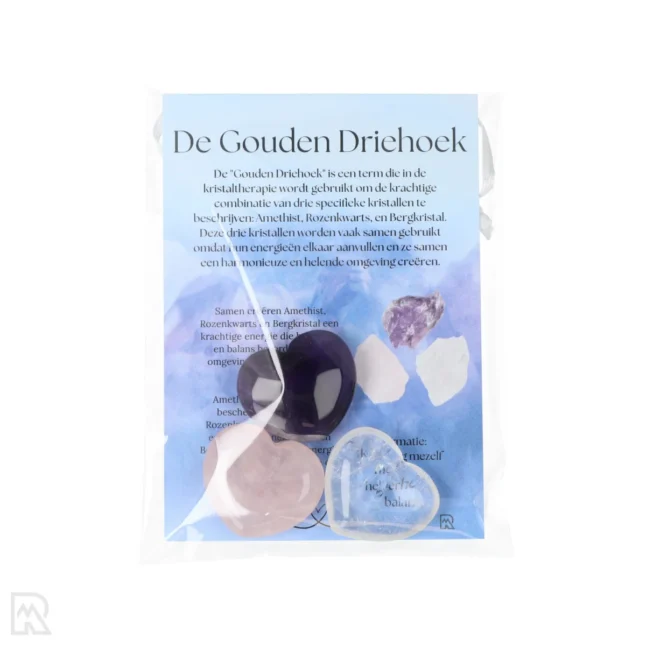 Gouden Driehoek Verkoopzakje - Harten 3 cm - Afbeelding 2