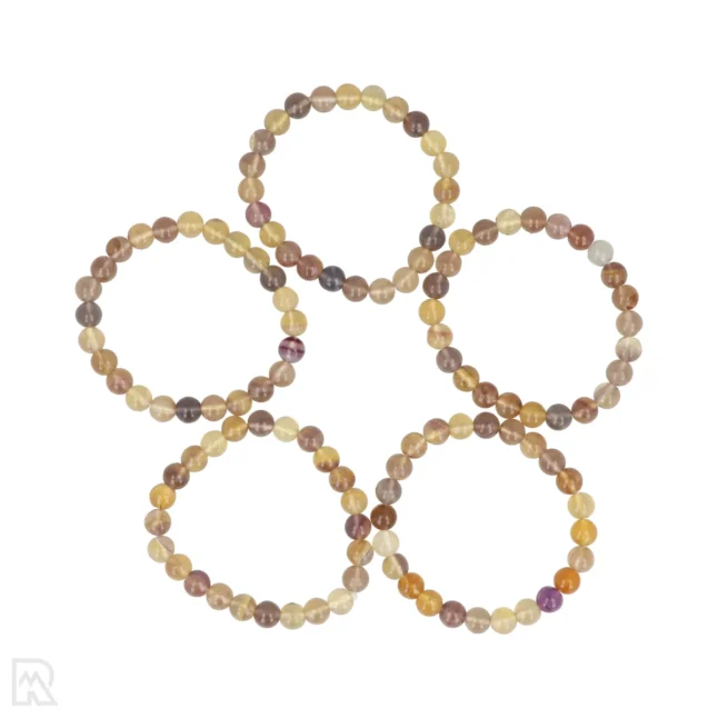 Yellow Fluorite Ball Bracelet of 8 mm from China with item number 8459