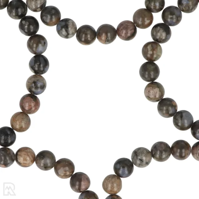 Vulkaniet Kogelarmband van 8 mm uit China met artikelnummer 8460