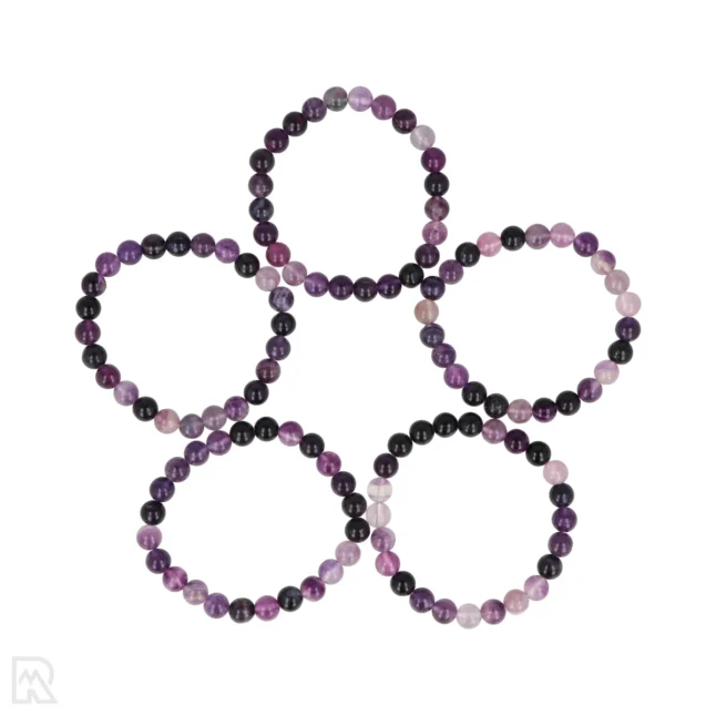 Purple Fluorite Ball Bracelet of 8 mm from China with item number 8462