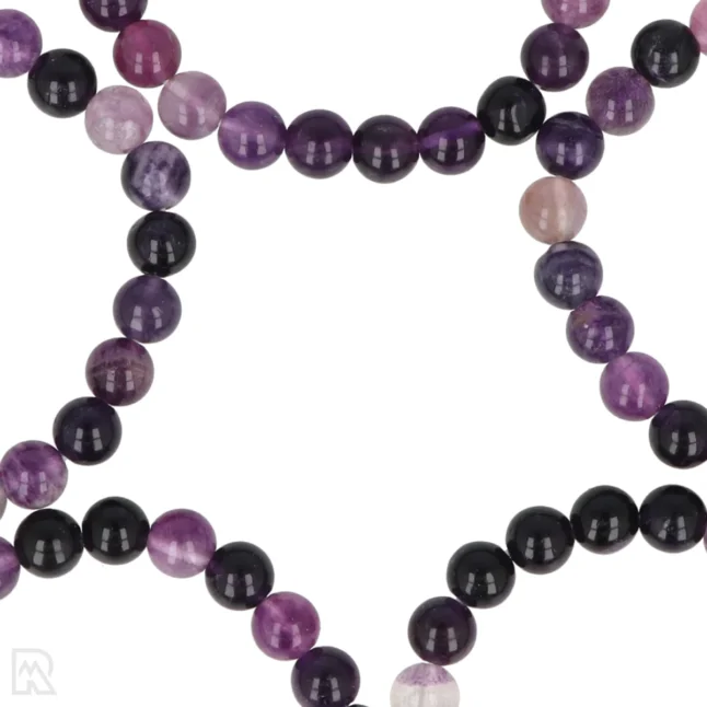 Purple Fluorite Ball Bracelet of 8 mm from China with item number 8462