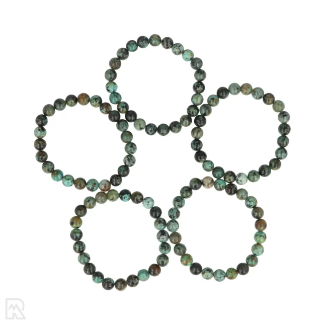 Afrikaanse Turkoois Kogelarmband van 8 mm uit China met artikelnummer 8463