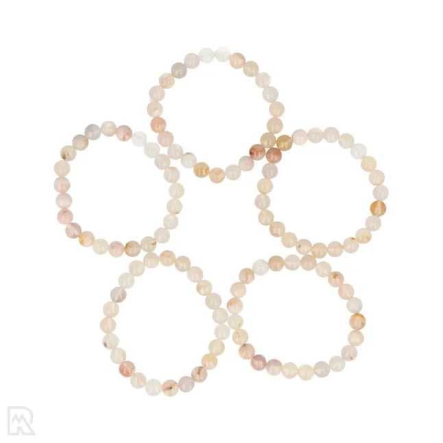 Blumenachat Kugel Armband von 8 mm aus China mit der Artikelnummer 8466