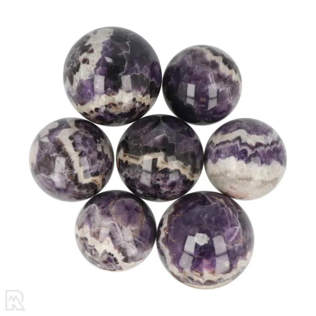 Chevron Amethyst Spheres