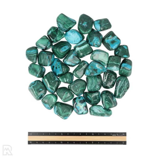Chrysocolla Malachiet Trommelstenen | M - Afbeelding 3