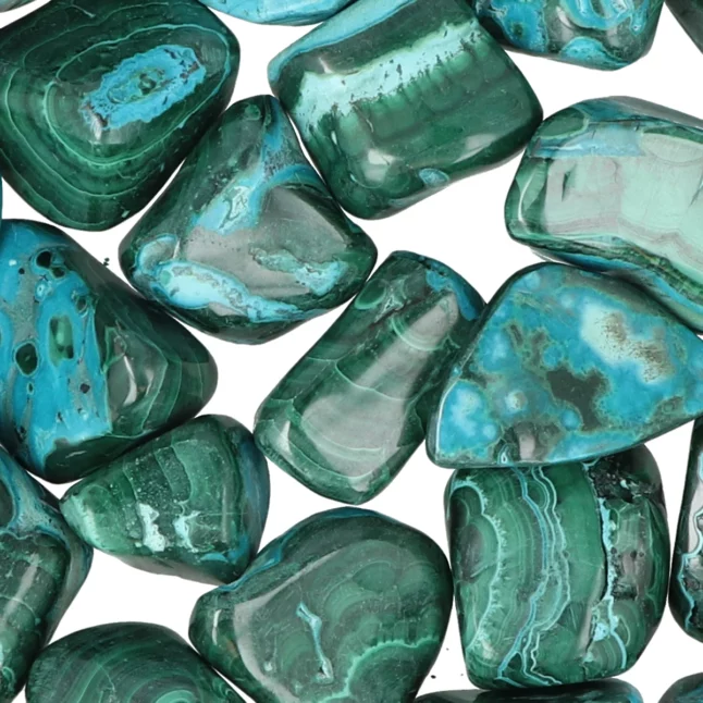Chrysocolla Malachiet Trommelstenen | M - Afbeelding 2