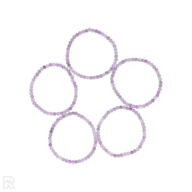 Lichte Amethist Kogelarmband | 4 mm