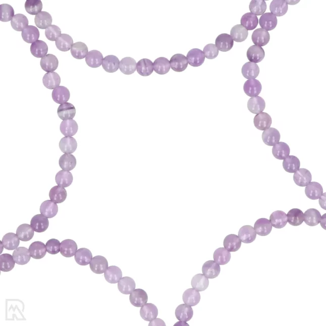 Lichte Amethist Kogelarmband | 4 mm - Afbeelding 2