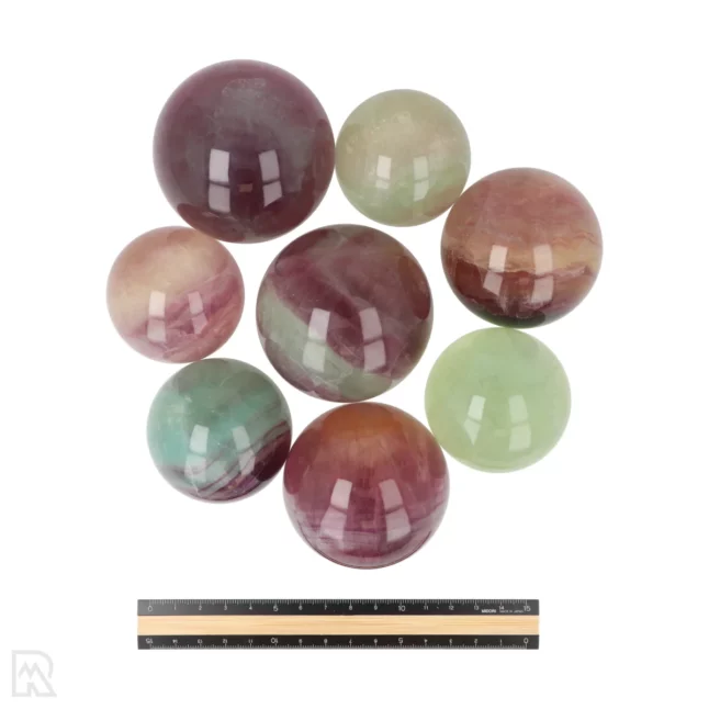 Rainbow Fluorite Spheres from China with item number 1004