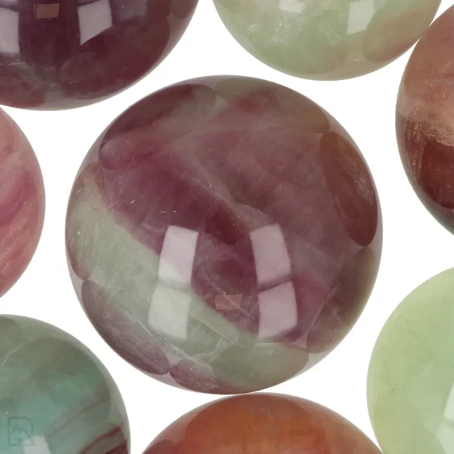 Rainbow Fluorite Spheres from China with item number 1004