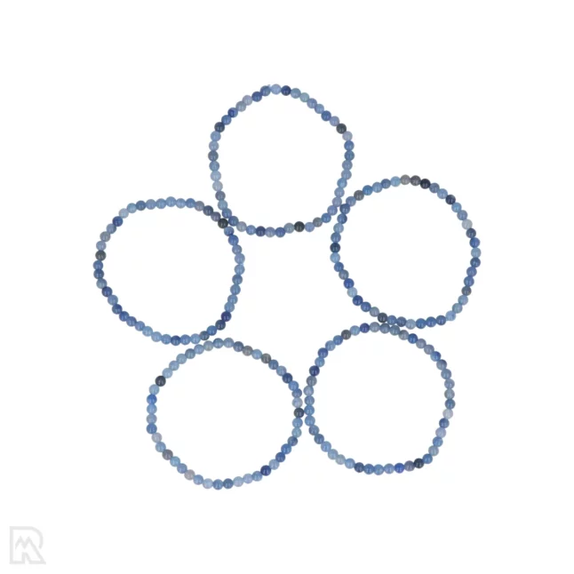 Blaues Aventurin-Kugelarmband | 4 mm
