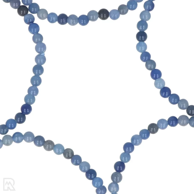 Blauwe Aventurijn Kogelarmband | 4 mm – Bild 2
