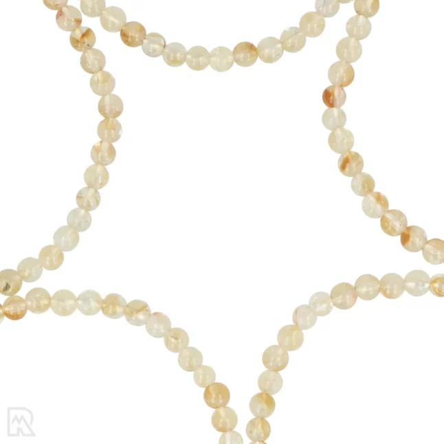 Citrien - Gebrande Amethist Kogelarmband | 4 mm - Afbeelding 2