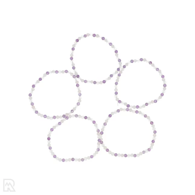 Gouden Driehoek Facetarmband | 4 mm