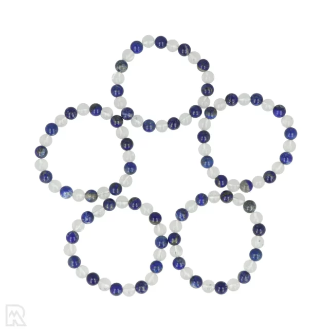 Rhinestone - Lapis Lazuli Ball Bracelet | 8 mm