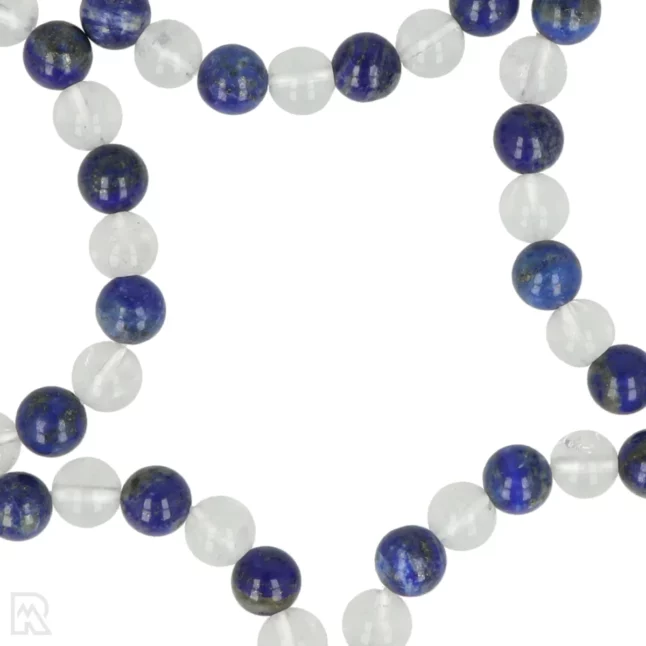 Bergkristal - Lapis Lazuli Kogelarmband | 8 mm - Image 2