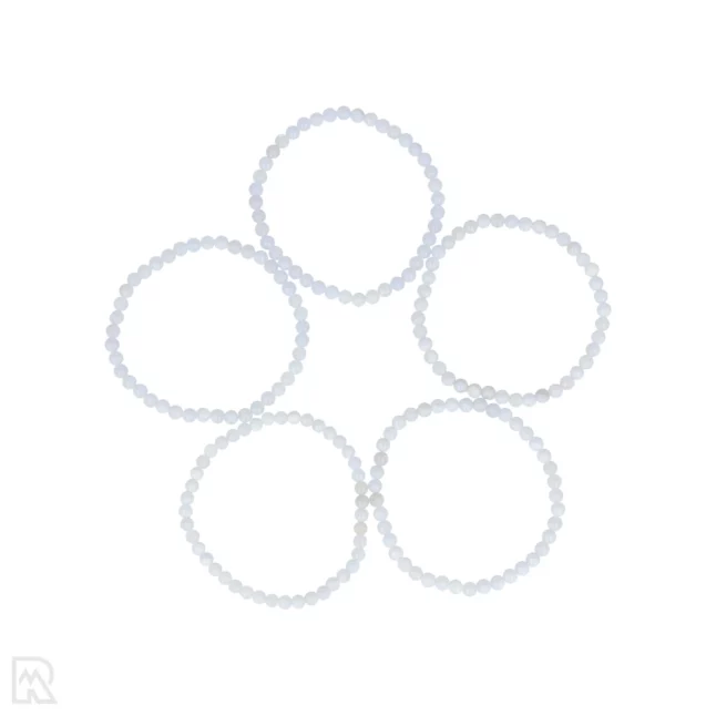 Blue Lace Agaat Kogelarmband | 4 mm