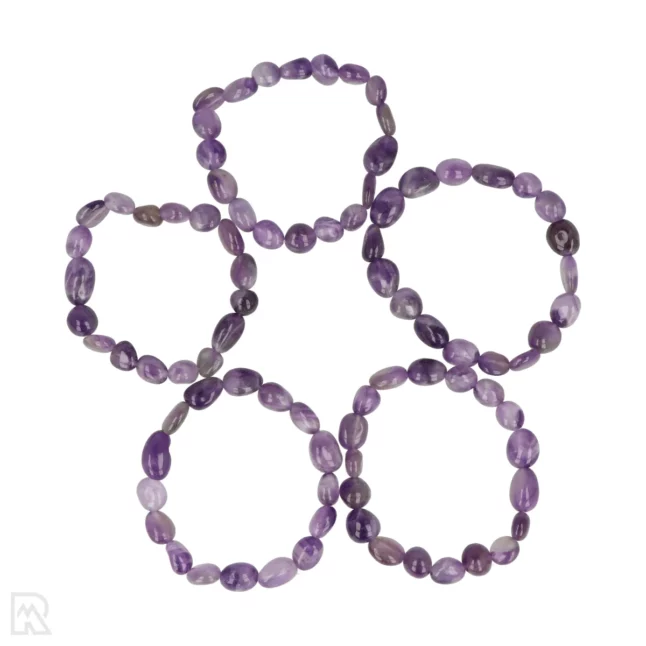 Amethist Trommelsteen Armband uit China met artikelnummer 8617