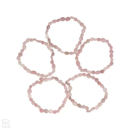 Rozenkwarts Madagaskar Trommelsteen Armband uit China met artikelnummer 8620
