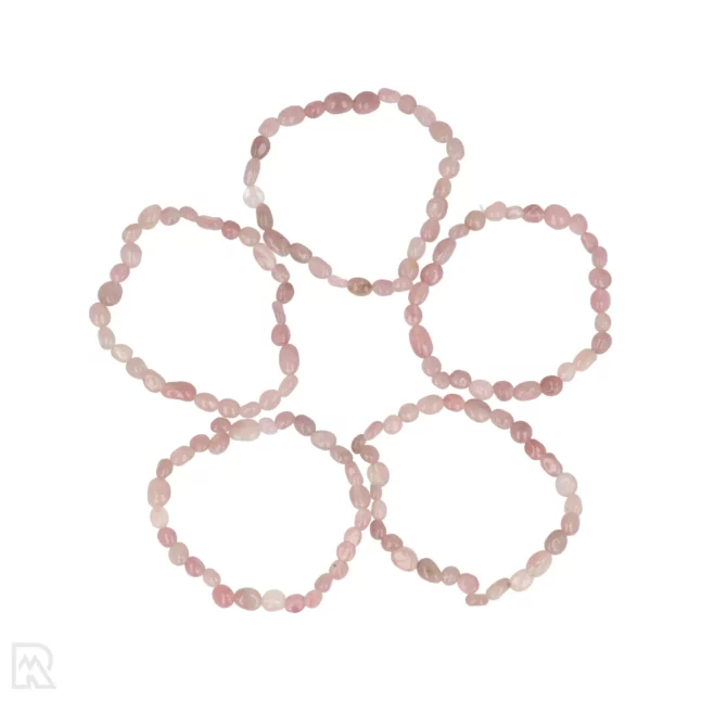 Rose Quartz Madagascar Drumstone Bracelet from China with item number 8620