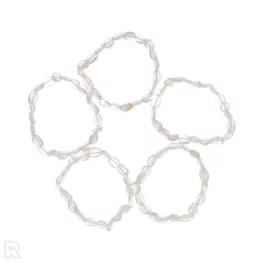 Ijs Rozenkwarts Trommelsteen Armband uit China met artikelnummer 8623