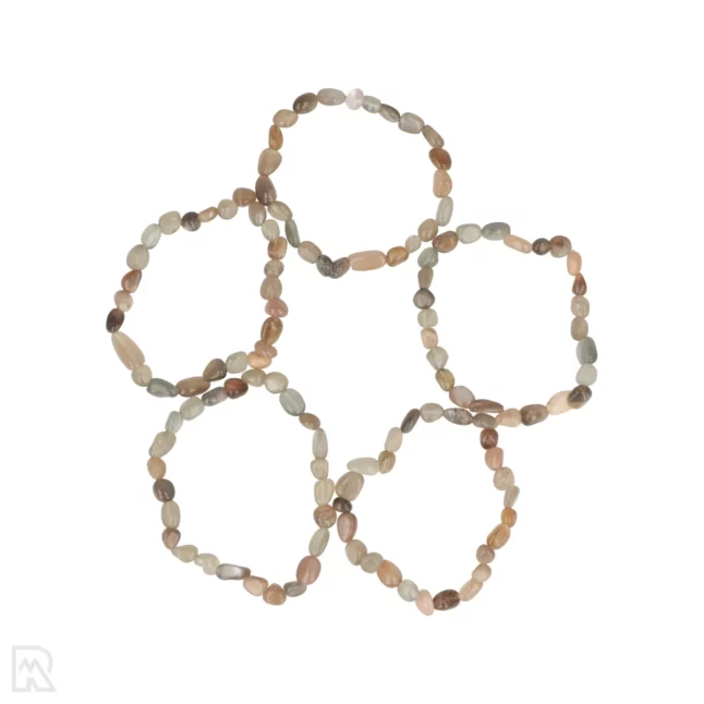 Donkere Maansteen Trommelsteen Armband uit China met artikelnummer 8627