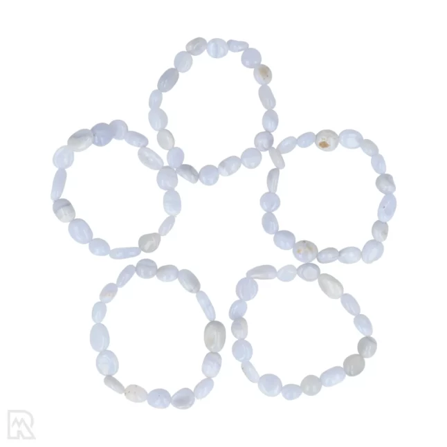 Blue Lace Agaat Trommelsteen Armband uit China met artikelnummer 8648