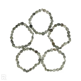 Chloriet in Kwarts Trommelsteen Armband uit China met artikelnummer 8662