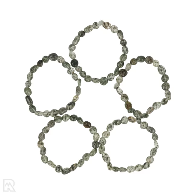 Chlorit in Quarz-Trommelstein-Armband aus China mit der Artikelnummer 8662