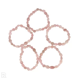 Rozenkwarts Madagaskar Trommelsteen Armband uit China met artikelnummer 8665