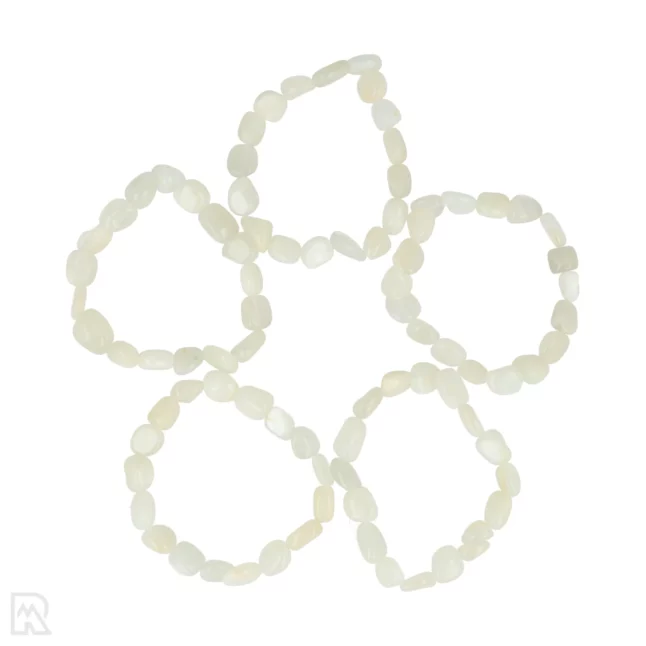 White Moonstone Tumble Stone Bracelet from China with item number 8666
